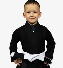 Load image into Gallery viewer, KIDS SILENT SHADOW JIU JITSU GI - BLACK (FREE WHITE BELT)