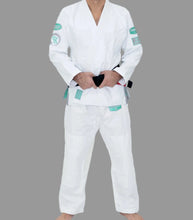 Load image into Gallery viewer, FEMALE - COMP 2.0 JIU JITSU GI - WHITE/MINT
