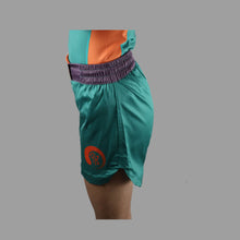 Load image into Gallery viewer, FEMALE - FREESTYLE SHORTS - GREEN/ORANGE