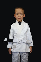 Load image into Gallery viewer, KIDS SILENT SHADOW JIU JITSU GI - WHITE (FREE WHITE BELT)