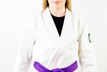 Load image into Gallery viewer, THE CHALLENGER FEMALE JIU JITSU GI - WHITE (FREE WHITE BELT) (LIMITED STOCK)
