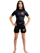 Load image into Gallery viewer, LIMITLESS FEMALE SHORTS - BLACK/PALE PINK