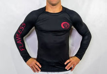 Load image into Gallery viewer, ADULTS FLAWLESS L/S BLACK RANKED RASH GUARD - UNISEX