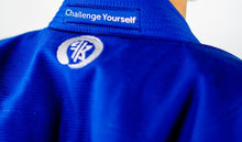Load image into Gallery viewer, THE CHALLENGER FEMALE JIU JITSU GI - BLUE (FREE WHITE BELT) (LIMITED STOCK)