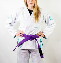 Load image into Gallery viewer, LIGHT WEIGHT FEMALE JIU JITSU GI - WHITE **LIMITED STOCK **