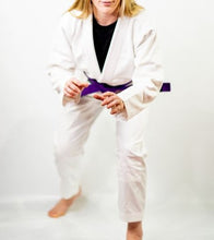 Load image into Gallery viewer, THE VOID FEMALE JIU JITSU GI - WHITE (FREE WHITE BELT)**LIMITED STOCK**