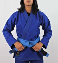 Load image into Gallery viewer, THE VOID FEMALE JIU JITSU GI - BLUE (FREE WHITE BELT)**LIMITED STOCK**