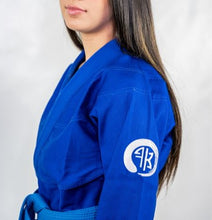 Load image into Gallery viewer, THE CHALLENGER FEMALE JIU JITSU GI - BLUE (FREE WHITE BELT) (LIMITED STOCK)