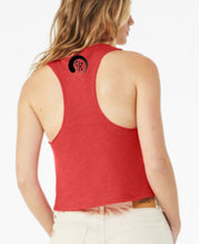 Load image into Gallery viewer, FEMALE LIVE FREE RACERBACK CROP TANK
