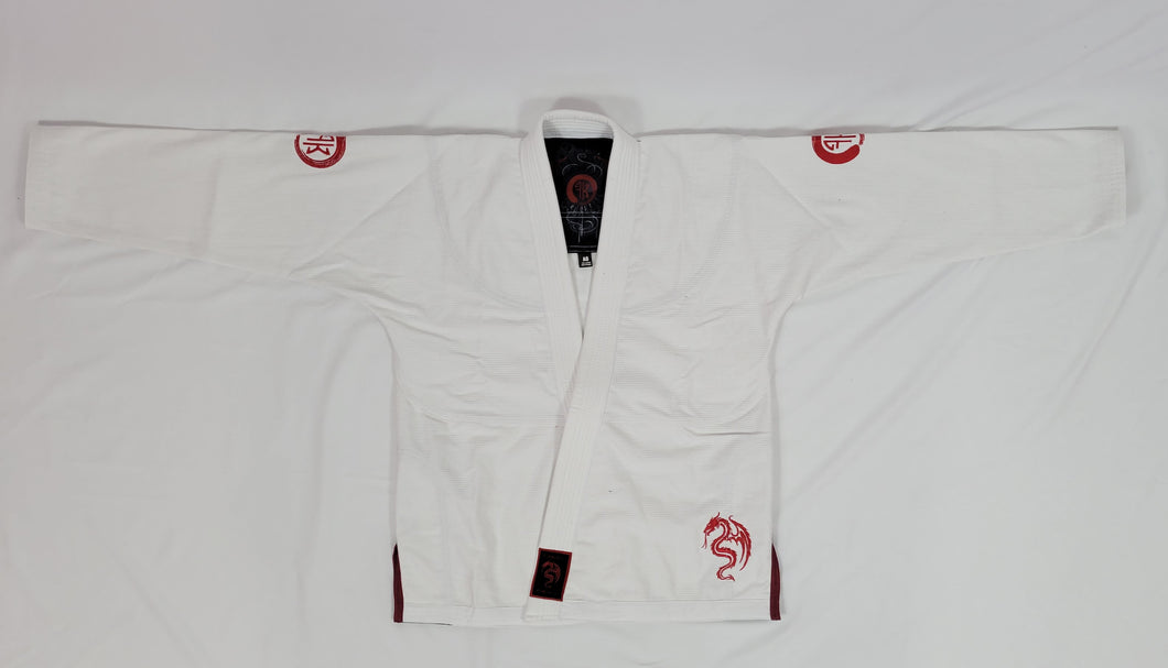RED DRAGON JIU JITSU GI - WHITE * LIMITED STOCK*