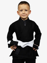 Load image into Gallery viewer, KIDS SILENT SHADOW JIU JITSU GI - BLACK (FREE WHITE BELT)
