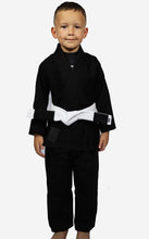 Load image into Gallery viewer, KIDS SILENT SHADOW JIU JITSU GI - BLACK (FREE WHITE BELT)
