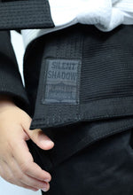 Load image into Gallery viewer, KIDS SILENT SHADOW JIU JITSU GI - BLACK (FREE WHITE BELT)
