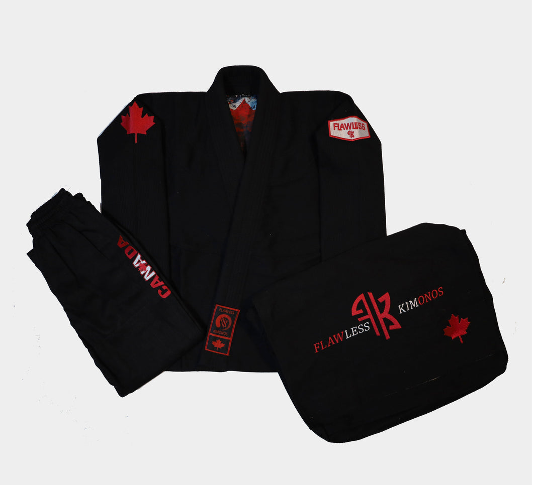 ADULTS CANADA 3.0- LIMITED EDITION JIU JITSU GI - BLACK (IBJJF Legal)