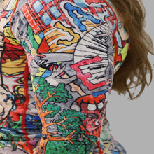 Load image into Gallery viewer, FEMALE - LONG SLEEVE GRAFFITI RASH GUARD - UNISEX
