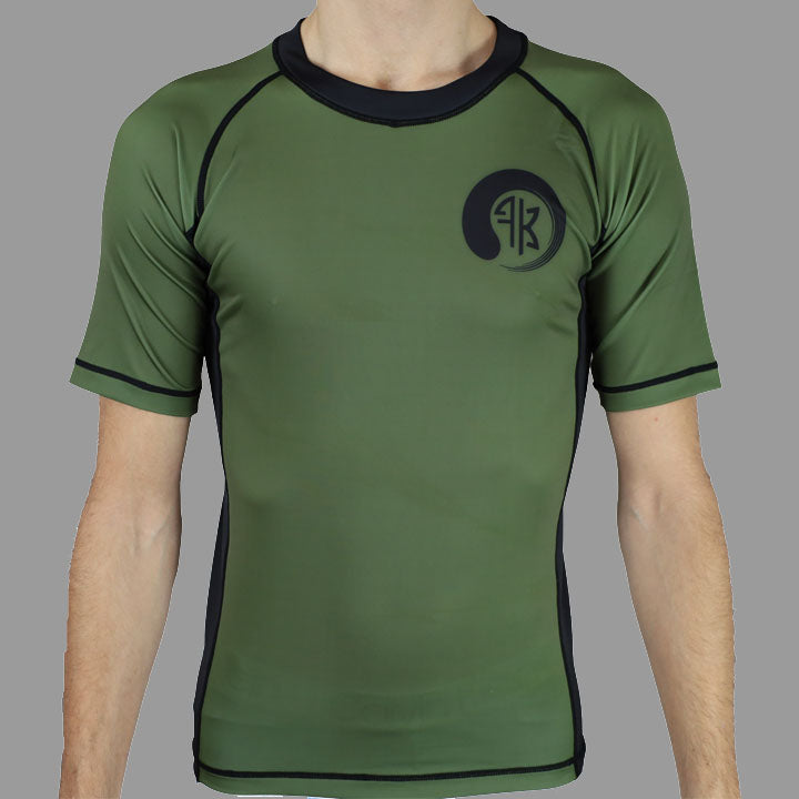 ADULTS - MILITARY COMBAT 2.0 S/S RASH GUARD - (UNISEX)