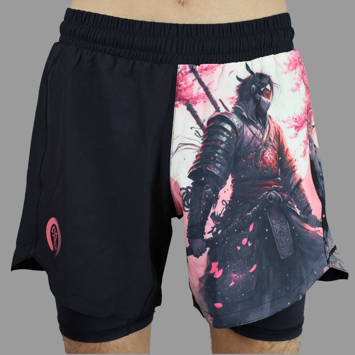 KIDS - SAMURAI SHORTS - BLACK/PINK(UNISEX)