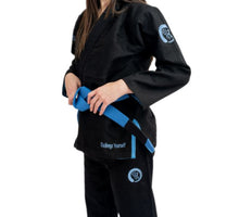 Load image into Gallery viewer, THE CHALLENGER 2.0 KIDS JIU JITSU GI - BLACK (FREE WHITE BELT)
