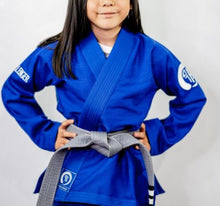 Load image into Gallery viewer, THE CHALLENGER KIDS JIU JITSU GI - BLUE (FREE WHITE BELT) (LIMITED STOCK)
