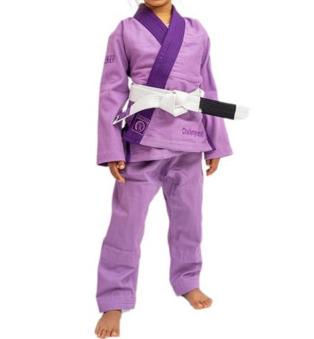 THE CHALLENGER 2.0 KIDS JIU JITSU GI - LIGHT PURPLE (FREE WHITE BELT)