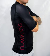 Load image into Gallery viewer, ADULTS BLACK RANKED S/S RASH GUARD - UNISEX

