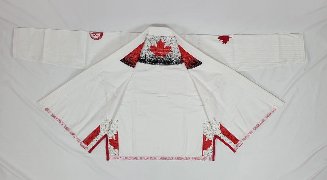 FLAWLESS FEMALE 2.0 CANADA - LIMITED EDITION JIU JITSU GI - WHITE (LIMITED STOCK)