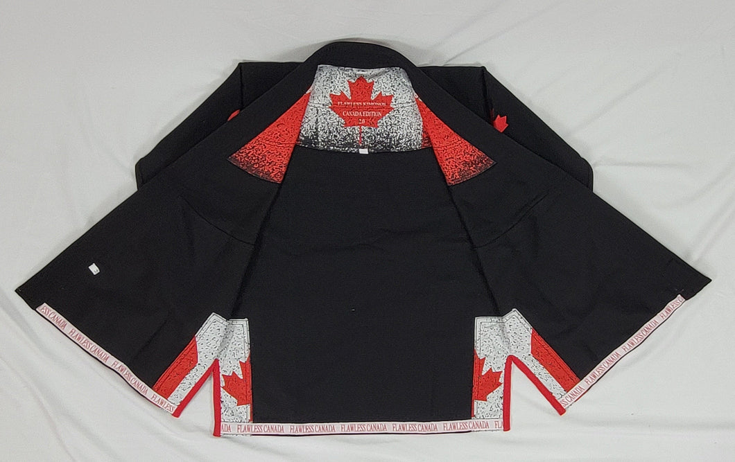 FLAWLESS KIDS 2.0 CANADA - LIMITED EDITION JIU JITSU GI - BLACK