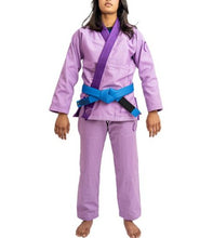 Load image into Gallery viewer, THE CHALLENGER 2.0 FEMALE JIU JITSU GI - LIGHT PURPLE (FREE WHITE BELT)*LIMITED STOCK*
