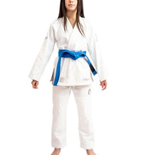 Load image into Gallery viewer, THE CHALLENGER 2.0 FEMALE JIU JITSU GI - WHITE (FREE WHITE BELT)
