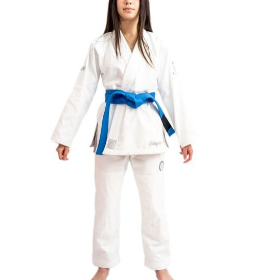 THE CHALLENGER 2.0 FEMALE JIU JITSU GI - WHITE (FREE WHITE BELT)