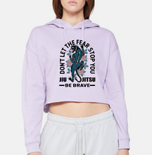 Load image into Gallery viewer, FEMALE BE BRAVE CROP PULLOVER HOODIE
