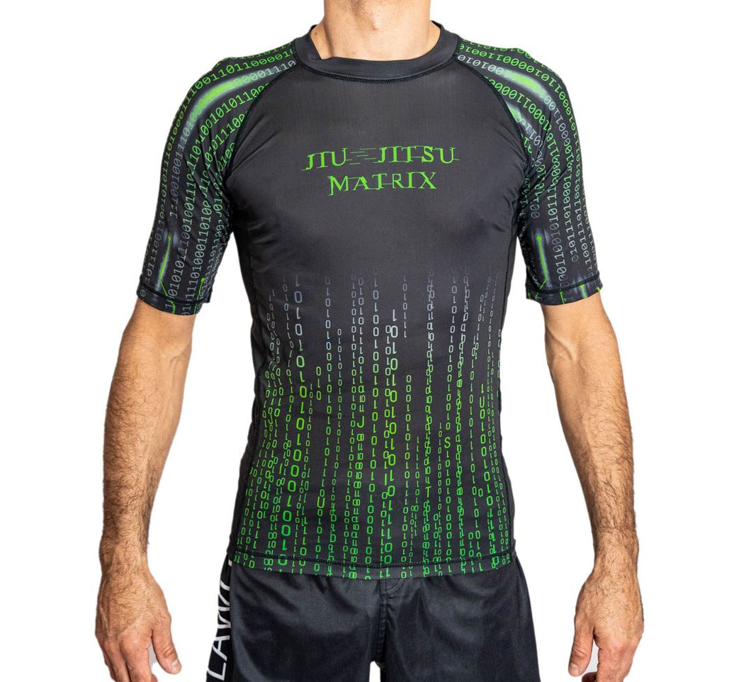 ADULTS  JIU JITSU MATRIX S/S RASH GUARD - (LIMITED STOCK)