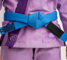 Load image into Gallery viewer, THE CHALLENGER 2.0 FEMALE JIU JITSU GI - LIGHT PURPLE (FREE WHITE BELT)*LIMITED STOCK*
