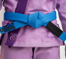 Load image into Gallery viewer, THE CHALLENGER 2.0 FEMALE JIU JITSU GI - LIGHT PURPLE (FREE WHITE BELT)
