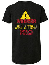 Load image into Gallery viewer, KIDS &quot;WARNING&quot; JIU JITSU TEE (UNISEX)
