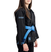 Load image into Gallery viewer, THE CHALLENGER 2.0 FEMALE JIU JITSU GI - BLACK (FREE WHITE BELT)
