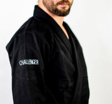 Load image into Gallery viewer, THE CHALLENGER JIU JITSU GI - BLACK (FREE WHITE BELT) (LIMITED STOCK)
