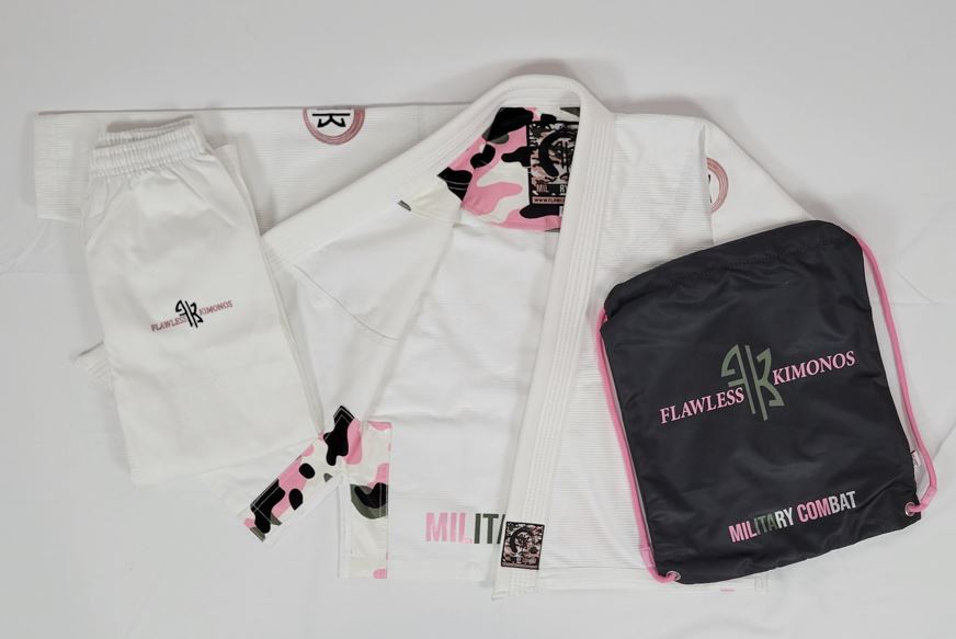 KIDS MILITARY COMBAT GI - WHITE/PINK