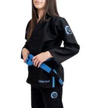 Load image into Gallery viewer, THE CHALLENGER 2.0 FEMALE JIU JITSU GI - BLACK (FREE WHITE BELT)*LIMITED STOCK*
