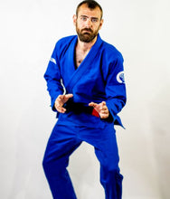 Load image into Gallery viewer, THE CHALLENGER JIU JITSU GI - BLUE (FREE WHITE BELT) (LIMITED STOCK)
