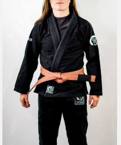 THE CHALLENGER FEMALE JIU JITSU GI - BLACK (FREE WHITE BELT) (LIMITED STOCK)